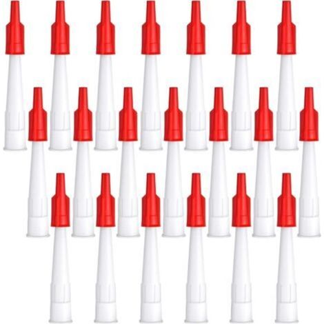 Embouts de Cartouche, Lot de 20 Embouts de Rechange en Silicone Transparent, Embout Cartouche Silicone pour Pistolet Silicone, Buses D'étanchéité pour Cuisine, Ménage