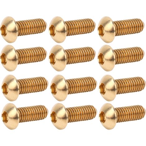 Vis M6x16 Hexagonale Creuse Rond en Cuivre, Lot de 50 Fixations Quincaillerie Industrielle, Boulons Douille pour Assemblage Mécanique (1/5)