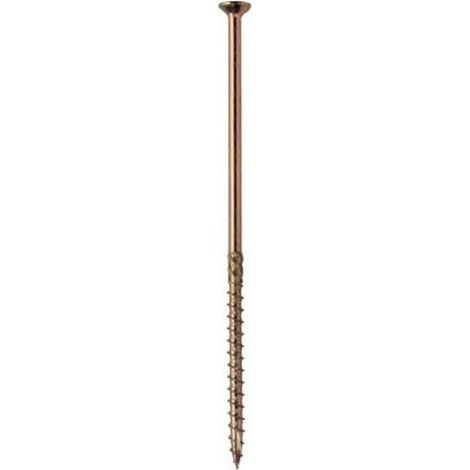 Vis charpente tête fraisée 6x150 mm zingué bichromaté – Acier trempé pour poutres lamellaires – Boîte de 100 unités (1/5)
