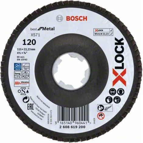 Disco flap Bosch x571 grano G120 115 mm