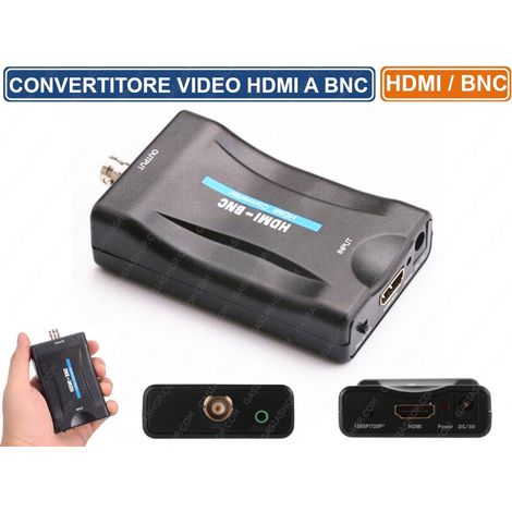 CONVERTITORE VIDEO DA HDMI A BNC PER SISTEMI DI VIDEOSORVEGLIANZA CCTV PAL /NTSC