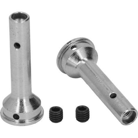 2 Pièces CVD Essieux RC Arbre Roue Acier 8mm Diamètre Axe Longueur 44.5mm pour Arrma 1/7 1/8 Argent (1/5)