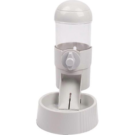 Distributeur d'eau automatique transparent avec suspension intégrée - Cadeau idéal pour les propriétaires d'animaux - Distributeur de nourriture - Gris (1/5)