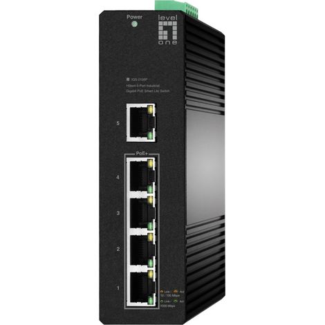 Switch 5x GE IGS-2105P 4xPoE Outputs schwarz