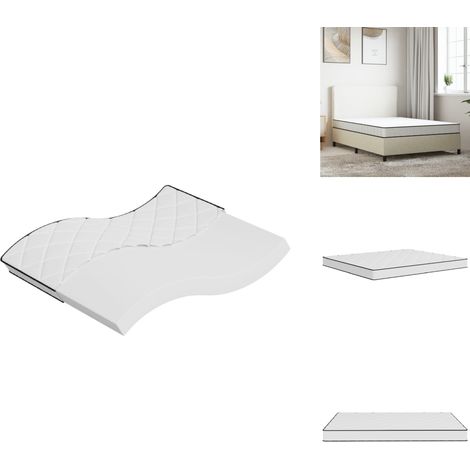 Matelas en mousse moyennement doux 160x200 cm - Matelas Mousse - Matelas Double - Matelas Confortable - Literie - Sommeil Paisible (1/5)