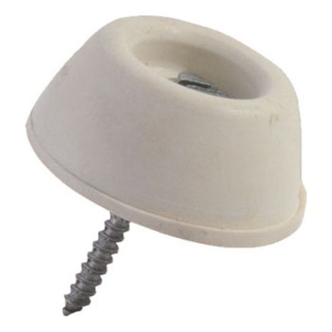Protector de goma blanca de 25 mm, 30 unidades con tornillos