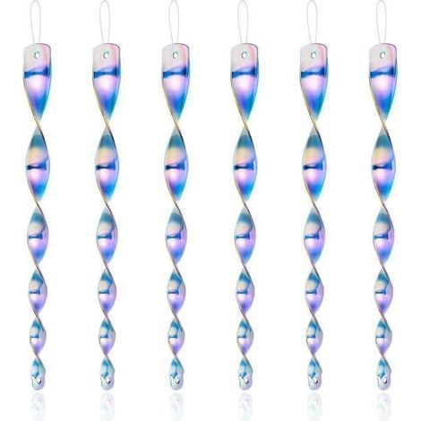 Blue Bird Repellent, 6 Pieces of 30 cm - 360° Reflective Anti-Pest Rods