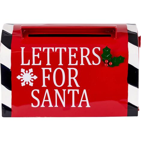 ARPIMEX Cassetta Postale per Babbo Natale 35 x 21 x 22 Cm Metallo Rosso