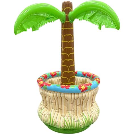 Flotteur De Piscine Glacière Conteneur à glaçons en PVC en Forme de Palmier Refroidisseur de Boissons d'Extérieur Pour hommes et adultes, plage, anniversaire, barbecue, pique-nique, extérieur (1/5)