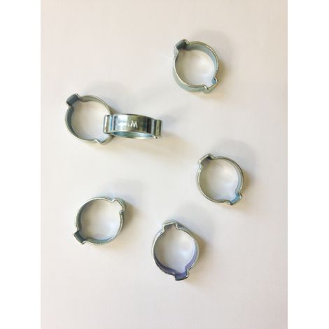 Lot de 6 colliers métalliques 2 oreilles pour tuyau 10 mm – Étanchéité parfaite pour raccordement – Usage professionnel – Soudo Metal