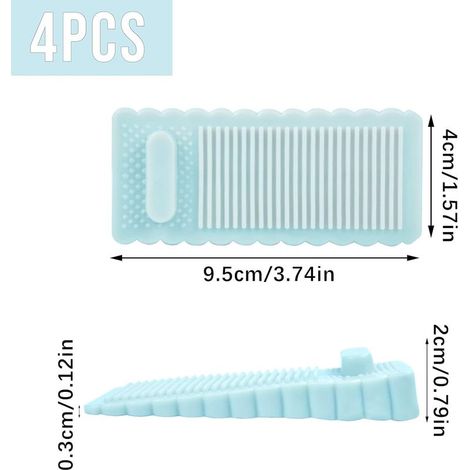 Butée de porte en caoutchouc,4 pièces cale de porte en caoutchouc cale de porte antidérapante réglable en hauteur cale de butée de fenêtre pour porte salle de bain balcon fenêtre de chambre d'enfant (