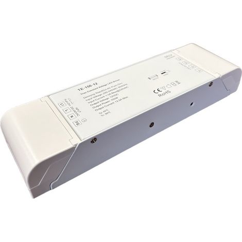 Alimentatore Dimmerabile CV 12V 150W Triac ELV Pulsante N.O. Varialuce Su 220V Per Striscia Led TE-150-12