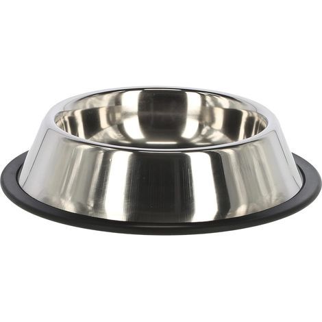 Hundenapf – Edelstahl – rutschfest – spülmaschinenfest – für Welpen und Hunde – Silber – 700 ml (1/3)