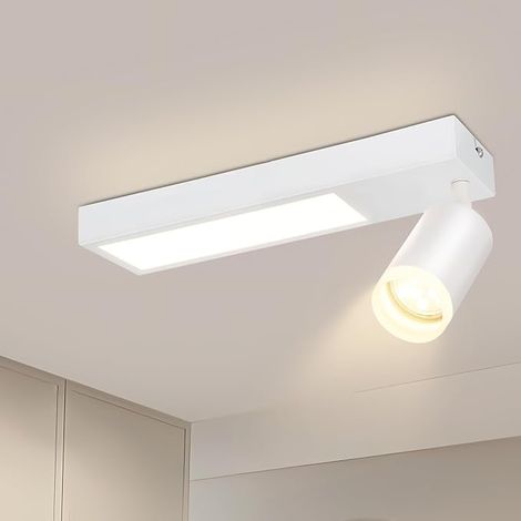 ZMH Lampe de plafond LED Deckenleuchte Blanche Deckenlampe Deckenstrahler GU10 Flurlampe 3000k Deckenspot 10W Moderne Wandleuchte Intérieure Pour Cuisine Chambre à coucher Couloir (1/5)