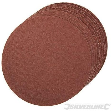 Silverline Dischi di levigatura autoadesivo 150 mm 10pz 2 x 60, 4 x 80, 120G