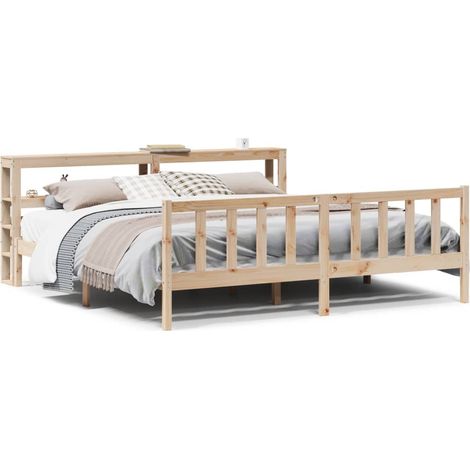 Maison Exclusive - Massivholzbett ohne Matratze 180x200 Kiefernho