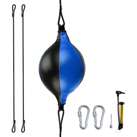 Balle de Vitesse Universelle à Double extrémité en Cuir pour Boxe MMA, Muay Thai, Sac de Sable d'entraînement au Plafond (1/5)