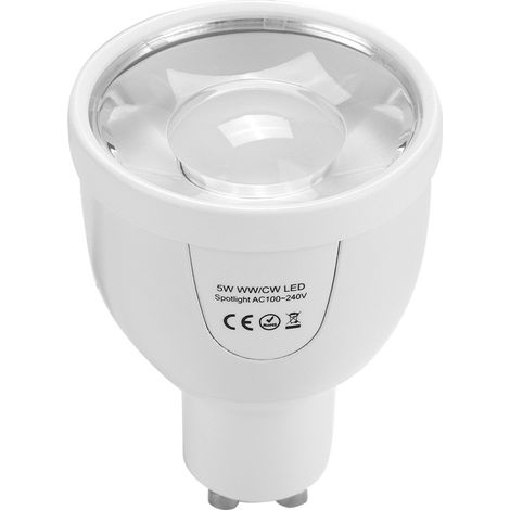 Ampoule LED GU10 5W, spot intelligent AC 100-240V avec télécommande sans fil 2,4 GHz (1/4)