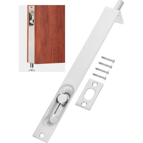 Verrou de Porte Encastré en Acier Inoxydable 304 20 Cm Loquet Invisible pour Porte Intérieure et Porte-fenêtre Sécurité Renforcée Adapté Coulissantes Installation Encastrée (1/5)