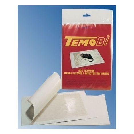 Temobi Trampa Adhesiva para Ratones e Insectos - Envase con 2