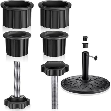 Stabilisateur conique en silicone pour parasol de terrasse ou table de jardin : bouchons pour trous de table extérieure (un grand, un petit + vis) anti-balancement (1/4)
