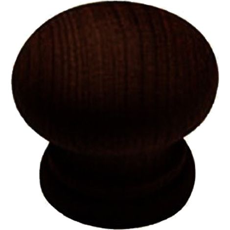 TrAdE Shop Traesio - Set 4 Pz. Pomelli 2.5 Cm Legno Scuro Mogano Per Cassetti Mobili - (1/3)