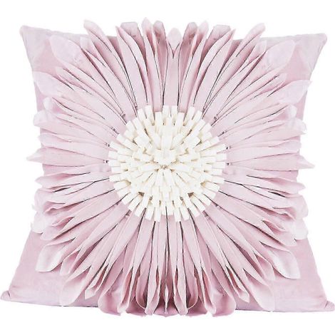 Housses de coussin décoratives à motifs floraux, faites main, pour canapé, salon et décoration intérieure, 45 x 45 cm-Pink (1/5)