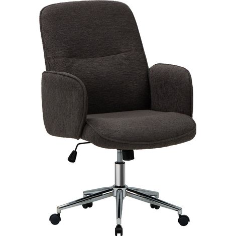 Smartue  Sedia ergonomica per ufficio – Schienale alto design conchiglia, girevole con ruote – Grigio