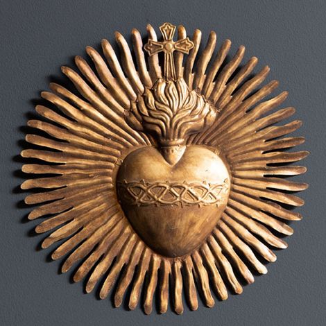 Ex-voto fer soleil doré 20cm (1/3)