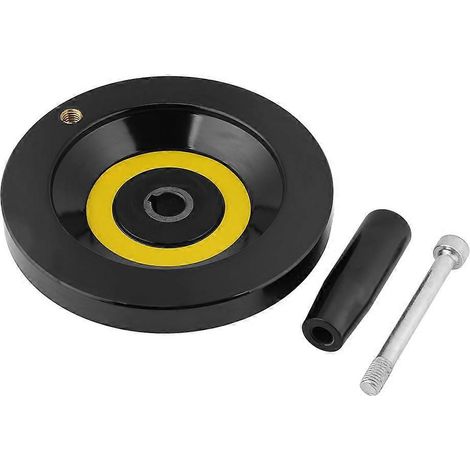 1 Stück schwarzes hinteres Wellenhandrad für Dreh- und Fräsmaschinen mit drehbarem Griff (16 x 160 mm)
