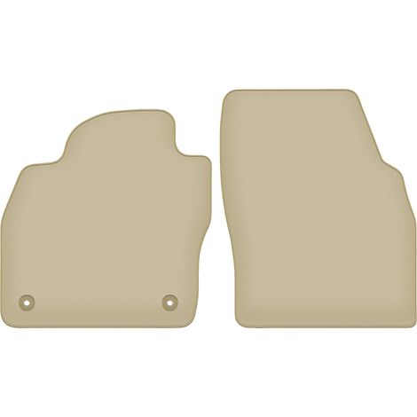 Tapis de sol avant, fibre synthétique, conçu pour Seat Ibiza V (2017-), type Luxe-Surround, fond en caoutchouc durable, bords en cuir écologique (1/5)