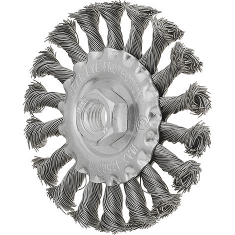 Spazzola circolare a mazzetti metalicci ritorti 125 mm m14 x smerigliatrice