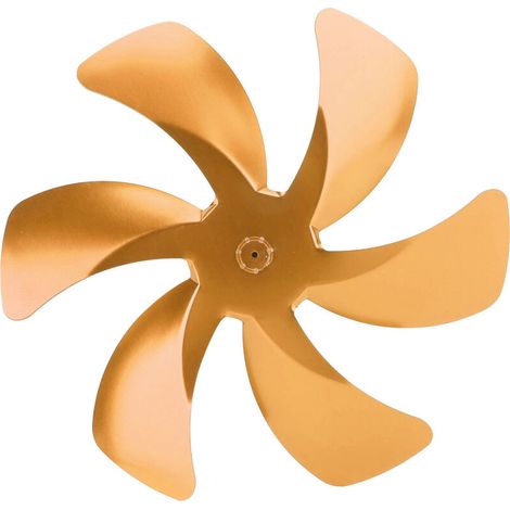 Pala per ventilatore da stufa a 6 pale in lega di alluminio, migliora la circolazione dell'aria calda, ricambio per camino, oro-Crezuo
