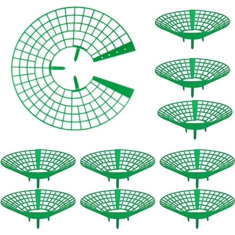 Lot de 10 supports pour fraisiers. Support de culture à 3 pieds robustes. Cadre de culture surélevé pour éviter la pourriture du sol. (1/5)