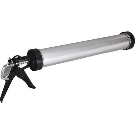 Pistolet à calfeutrer en silicone avec tube en aluminium (1 pièce), capacité de 600 ml, fourni avec 10 embouts. (1/5)