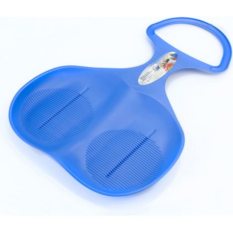 BODYLINE Slittino a Paletta da Neve con Manico Blu Slitta Leggera in Plastica (1/3)