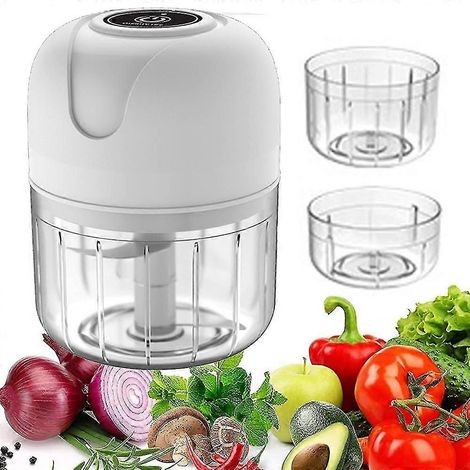 Mini robot culinaire électrique, mini hachoir à ail électrique rechargeable par USB, petit robot culinaire, idéal pour les oignons, l'ail et les poivrons. (1/5)