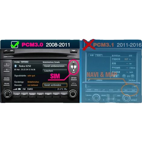 Módulo inalámbrico Android Auto CarPlay, conectividad WiFi, soporte para múltiples cámaras, para Porsche PCM3.0 (1/2)