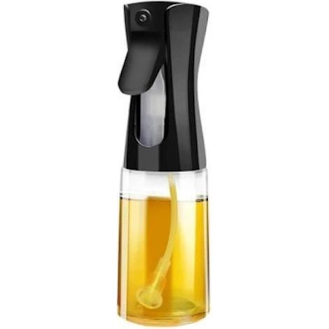 Flacon pulvérisateur rechargeable pour huile et huile d'olive, en verre et plastique, 200 ml, noir, pour vinaigre, friteuse à air.-AquaForge (1/5)