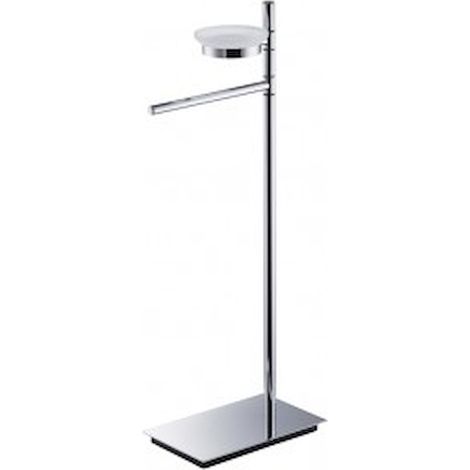 COLOMBO DESIGN Square piantana con porta sapone/salvietta cromato codice prod: B99020CR (1/2)