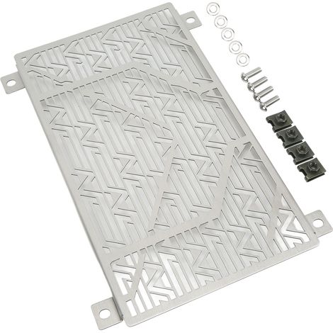 Grille de radiateur de moto, couvercle de réservoir d'eau en acier inoxydable, remplacement pour NINJA 250 300 400 2018+ (Argent) (1/5)