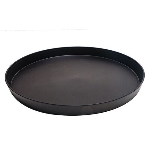 Set mit 6 Pflanzschalen, Kunststoff-Wasserschalen, Untersetzer für Zimmerblumentöpfe, Blumentöpfe, Vogeltränken, Pflanzschalen, schwarz, 22,6 cm Durchmesser