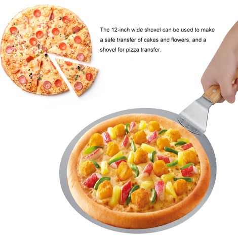 Lame de transfert en acier inoxydable pour pizza et gâteau, outil de cuisson sécurisé (1/5)