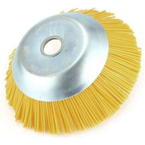 Brosse anti-mauvaises herbes en nylon pour débroussailleuse - Outil de jardin - Tête de débroussailleuse - Trou intérieur 25,4 mm (1/4)