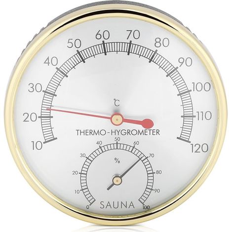Sauna Room Thermometer, Indoor Hygrometer-Thermometer with Metal Dial for Sauna Room (1/4)