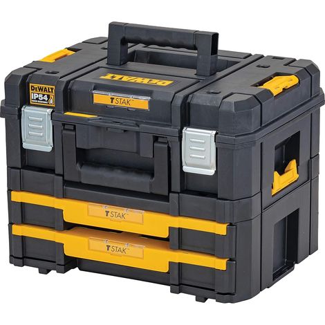 Kit 2 Pièces Coffret Et Tiroir Poignée Avant Et Supérieur Insert Mousse Personnalisable Modules Empilables Pour Outils