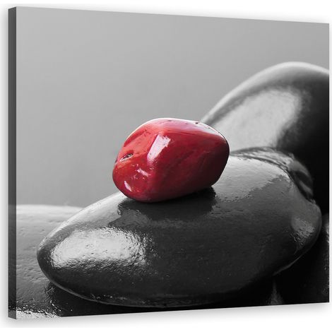 Quadro su tela, Zen Spa Red Stone - 40x40 (1/4)