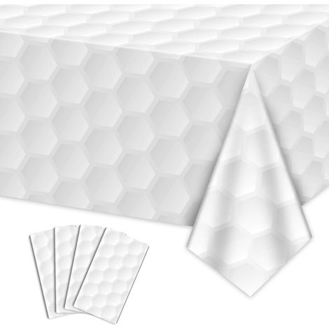 4er Set Tischdecken Golfmuster 130x220cm rechteckig für Party & Geburtstag