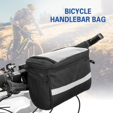 Lixada Vélo Vélo Avant Sac VTT Vélo Guidon Sac Panier Sacoche Glacière Avec Bande Réfléchissante-8-Ywey