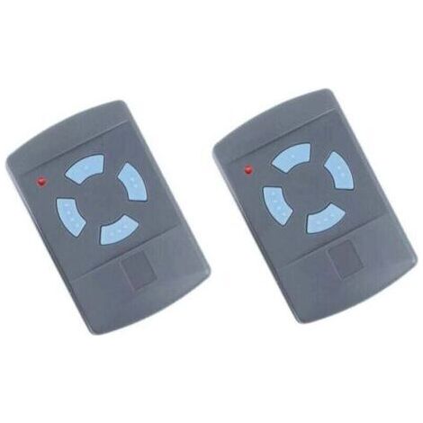Confezione da 2 telecomandi per porta da garage Sdre HSM4 868 MHz con 4 pulsanti, colore blu. Sostituisce i trasmettitori Hormann 868 MHz: HS4, HSM2, HSP4, HS1, Tubauto HSM4, Tubauto HS4 e altri.